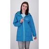 Regenmantel DEPROC ACTIVE "ROBSON LONG WOMEN", Damen, Gr. 46 (L), blau (petrol), 100% Polyester, casual, Langarm mit innenliegendem Gummizug, Mäntel, auch in Großen Größen erhältlich