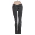 Hudson Jeans Jeggings - Low Rise Skinny Leg Denim: Gray Bottoms - Women's Size 25 - Dark Wash