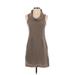 Kensie Casual Dress - Shift Cowl Neck Sleeveless: Tan Print Dresses - Women's Size X-Small