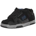 DC Men's Stag Low Shoe Skate, Black/Grey/Blue, 10 UK