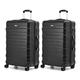 RMW Suitcase Cabin Size| Hard Shell | Lightweight | 4 Dual Spinner Wheels | Trolley Luggage Suitcase | Cabin 20" Carry on Luggage | Combination Lock (Black, Cabin 20" X 2)