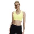 FALKE Women's Madison Low Support Sports Bra, Breathable, Yellow (Babouche 1255), L (1 Piece)