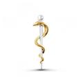 PIANPIAN CAREG 20pcs Rod Of Asclepius Pin Medicine Symbol Caduceus Brooch RN Nursing Badge Gift Fit For Registered Nurse Doctor Medical Jewelry Who Durable (Color : Gold)