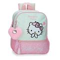 Hello Kitty Paris Preschool Backpack Adaptable to Trolley Pink 23x28x10 cms Polyester 6,44L