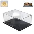 Thickened Clear Acrylic Display Case for Lego 21319 Ideas Central Perk Collectibles Assemble Transparent Box with Black Wood-Plastic Base,Inside 13.8 x 9.8 x 5.9in