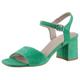 Sandalette TAMARIS Gr. 37, grün Damen Schuhe Sandaletten Sommerschuh, Sandale, Blockabsatz, mit Touch It-Ausstattung