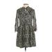 Zara Basic Casual Dress: Green Paisley Dresses - Women's Size X-Small