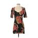 Plenty By Tracy Reese Casual Dress: Black Print Dresses - Women's Size 4