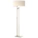 Rook 60" High Sterling Floor Lamp With Flax Shade
