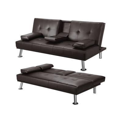 Yaheetech - Klappbares Schlafsofa Couch mit Bettfunktion Bettsofa mit Großer Liegefläche von 167 cm Image