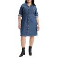 Levi's Women's Plus Size Otto Western Dresses, Square Deal, 4XL