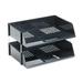 deflecto Industrial Tray Side-Load Stacking Tray Set 2 Sections Letter To Legal Size Files 16.38 X 11.13 X 3.5\\