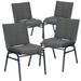 Flash Furniture Gunther Heavy Duty Multipurpose Stacking Chair Metal/Fabric in Gray | 31.25 H x 19.75 W x 21 D in | Wayfair 4-XU-60153-GY-GG