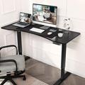 Inbox Zero 59" Electric Height Adjustable Standing Desk w/ Mouse Pad Wood/Metal in Black | 59 W x 24 D in | Wayfair