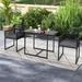 Wrought Studio™ Delyza 3 Piece Seating Group w/ Cushions in Black | Outdoor Furniture | Wayfair 122DEF87D5234D048448B2AA00F0FEFB