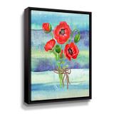 Red Barrel Studio® Bright Red Poppy Flowers Watercolor Bouquet In Glass Jar By Irina Sztukowski Canvas in White | 48 H x 36 W x 2 D in | Wayfair