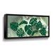 Bay Isle Home™ Deep Green Monstera Leaves On Gray Green Watercolor Splash By Irina Sztukowski Canvas, Wood in White | 18 H x 36 W x 2 D in | Wayfair