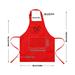 Winston Porter Adult Apron w/ Pocket Chef Cooking Apron Children Baking Painting in Red/Black | 23.6 H x 19.7 W in | Wayfair