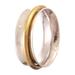 'Sterling Silver Meditation Ring with 18k Gold-Plated Hoop'