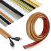 Rubber Bond Cord Cover Floor Cable Protector - Strong Self Adhesive Floor Cord Covers for Wires - Low Profile Extension Cord Covers for Floor & Wall - Brown - 2 Thick Cords - 4 Feet