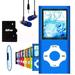 Portable MP3 Player with 8GB Memory and Expandable Storage - HIFI Lossless Sound Easy Operation - Blue