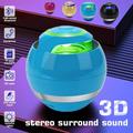 Portable Wireless Bluetooth Speaker with 7-Colorful LED Lights IPX7 Waterproof and 360 Stereo Sound 5H Playtime Outdoor Music Party Show Speaker Blue