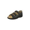 Sandale NATURAL FEET "Casablanca XL", Damen, Gr. 42, schwarz, Leder, casual, Schuhe, mit verstellbaren Klettriemen