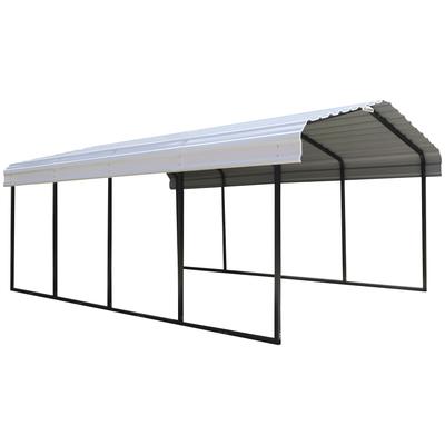 Einzelcarport SHELTERLOGIC "Neapel", schwarz-weiß (schwarz, weiß), H: 214cm, Carports
