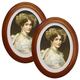 GRRONZEE 2 Pack Brown Oval Picture Frames 8 by 10 Oval Photo Frames, 8x10 Oval picture frame, Wall Mounting Photo Frame for Home Decor, Photo Gallery