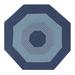 Blue/Navy Octagon 6' Area Rug - August Grove® Fontenay Braided Hunter Area Rug/Round Rug, Polypropylene | Wayfair 4F484C26A3F646B2951BAB004DFF04F4