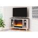 Signature Design by Ashley Dorrinson Corner TV Stand w/ Electric Fireplace Wood in Brown/Gray | 28.38 H x 48 W x 15.75 D in | Wayfair W287W5