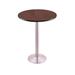 Holland Bar Stool Bar Height Pedestal Dining Table Wood/Metal in White/Black | 30" W x 30" L, Counter Height (36" Height) | Wayfair 214-1636BW30R