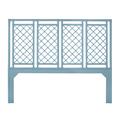 David Francis Furniture X & Diamond Open-Frame Headboard Wicker/Rattan in Blue | King | Wayfair B5070-K-S167