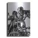 Everly Quinn Biker Girl by Giuseppe Cristiano - Unframed Painting on Metal in Black/Gray | 16 H x 12 W x 0.13 D in | Wayfair