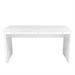 Latitude Run® Slaystation Marie Desk Makeup Station w/ Crystal Lux Knob & Three Soft Close Drawers for Storage Wood in White | Wayfair