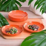 Hokku Designs Carmelyn Commercial Dishwasher Safe 10.5" Porcelain China Salad Or Dessert Plate, Set of 6 Porcelain China/ in Orange | Wayfair