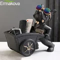ERMAKOVA-Statue de chien en résine pour la décoration de la maison figurine animale sculpture