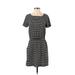 Petticoat Alley Casual Dress: Black Stripes Dresses - Women's Size X-Small