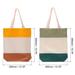 Canvas Tote Bag, 2 Pack Shoulder Handbag Reusable Beach Bags, Style 1