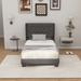 Costway Full/Queen/Twin Size Upholstered Platform Bed Tufted Headboard