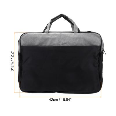 16.5x12.2" Laptop Bag, Fit for 15.6" Computer Bag with Adjustable Strap, Black