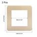 Switch Surround Plate Single Gang Acrylic Gold Tone 138mm x 138mm 3Pcs - Gold Tone