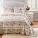 Greenland Home Fashions Antique Rose All-Cotton Reversible Quilt Set