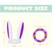 Inflatable Rabbit Ears Pool Toys Easter Party Supplies Hat Ring Toss Pool Games (2 Sets & 12 Rings) for Kids or Family Party Toys Gifts for Outdoor Game (Purple)