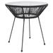 Suzicca Patio Dining Table Black Ã˜27.6 x29.1 Rattan and Glass