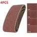 4Pcs 75X457Mm 3 X18 Sanding Belts Mixed 40 60 80 120 Grit Sander Power Tool