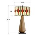 Pacific Coast Haywood 2-LT Table Lamp - Brown Wood Tone - 73K57