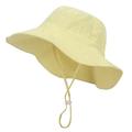 Holiday Savings Deals! Kukoosong Toddler Baby Sun Hat Bucket Hat Toddler Baby Summer Sun Protection Fashion Solid Color Sun-hat Cute Sunscreen Hat Cap Yellow 9-24 Months