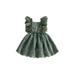 TOPGOD Toddler Baby Girl Infant Cotton Linen Lace Princess Overall Dress Sundress
