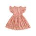 Youweixiong Little Toddler Baby Girls Summer A-line Dress Short Sleeve O Neck Lace Tassel Dresses